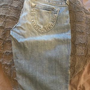 Size 29 TRUE RELIGION Skinny Jeans light wash EUC!